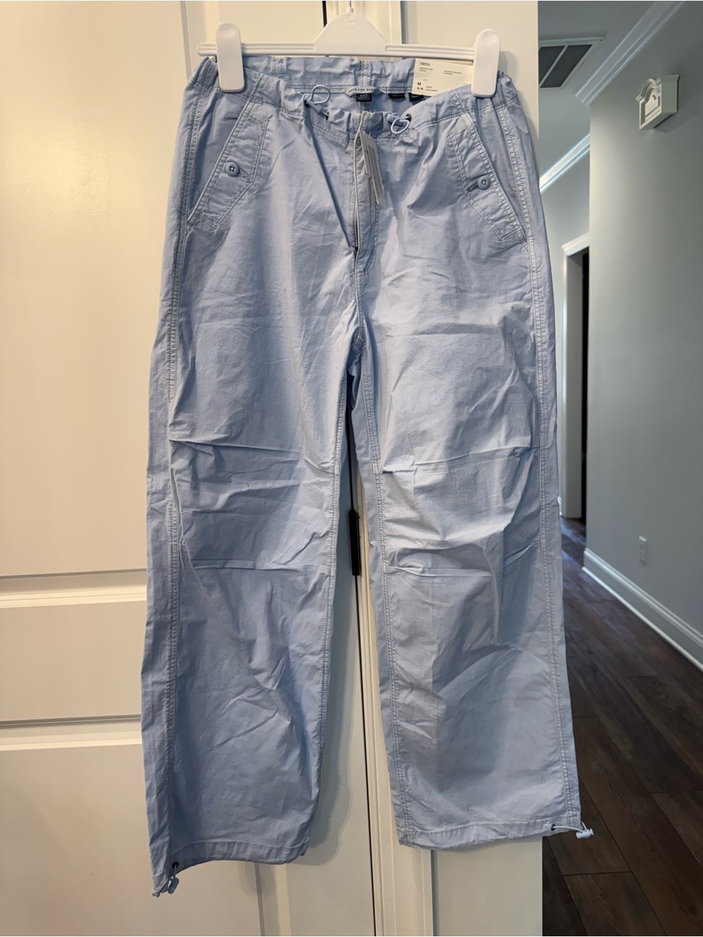 American Eagle Outfitters Light Blue Women's Drawstring Trousers